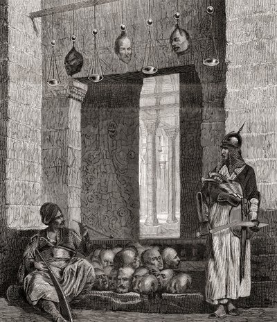 Wejście do meczetu El Assaneyn w Kairze, Egipt, z „L”Univers Illustré”, 1866 autorstwa French School