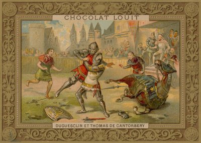 Pojedynek między Bertrandem Du Guesclinem (ok. 1320-1380) a Tomaszem z Canterbury autorstwa French School