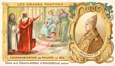 Ekskomunika Filipa IV Francji przez papieża Bonifacego VIII autorstwa French School