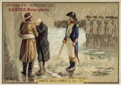 Egzekucja generała rojalistów Francois de Charette, Nantes, 29 marca 1796 autorstwa French School