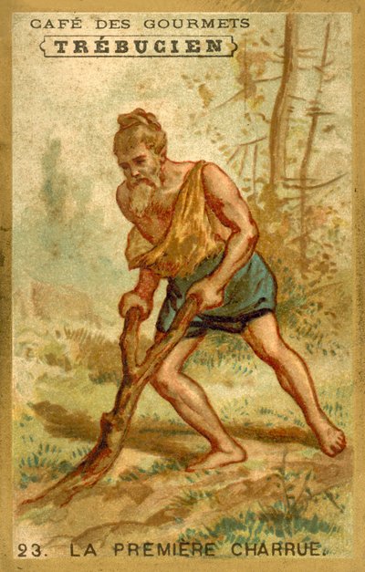 Pierwszy pług (chromolitho) autorstwa French School