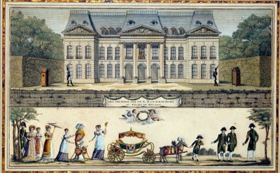 Pierwsze kroki króla Rzymu Napoleona II, księcia Reichstadt (1811-1832) i syna cesarza Napoleona I (1769-1821), XIX-wieczna grafika Meudon Sceaux, Musee of the Ile de France autorstwa French School