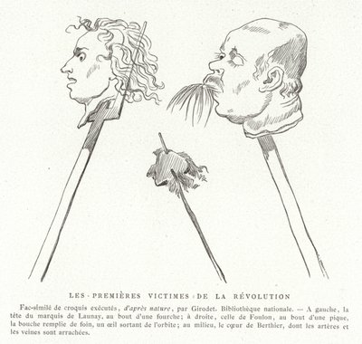 Pierwsze ofiary Rewolucji Francuskiej, lipiec 1789 autorstwa French School