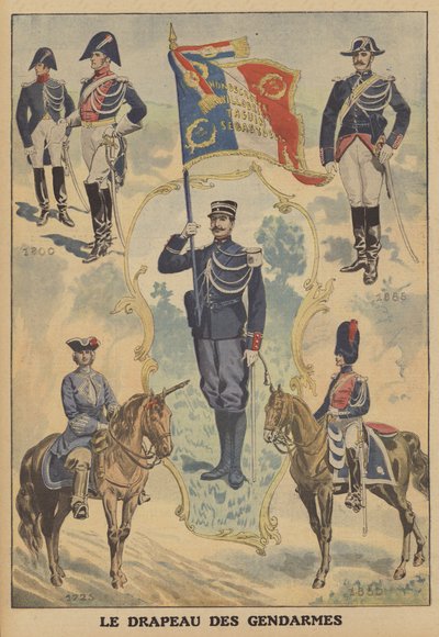 Flaga francuskich żandarmów (kolor lito) autorstwa French School
