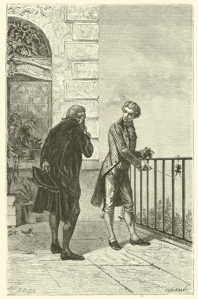 Żaba Galvani (rycina) autorstwa French School