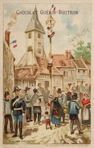 Zatłuszczony słup (chromolitho) autorstwa French School