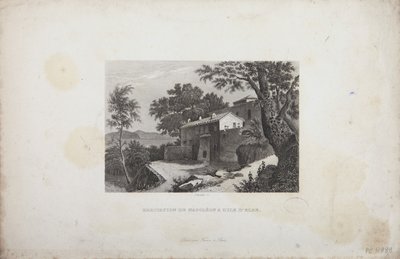 Dom Napoleona na wyspie Elba, rytowany przez Schroedera autorstwa French School