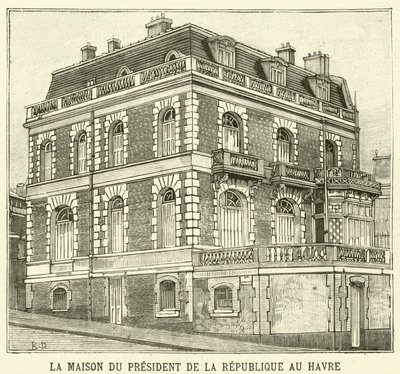 Dom Prezydenta Francji w Le Havre (rycina) autorstwa French School