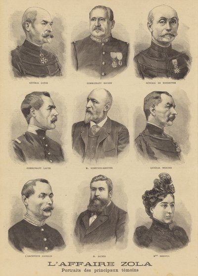 Proces o zniesławienie Emile Zola autorstwa French School