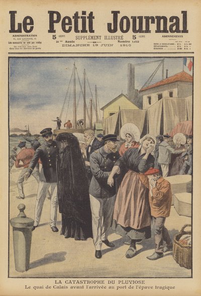 Utrata okrętu podwodnego francuskiej marynarki wojennej Pluviose (kolor lito) autorstwa French School