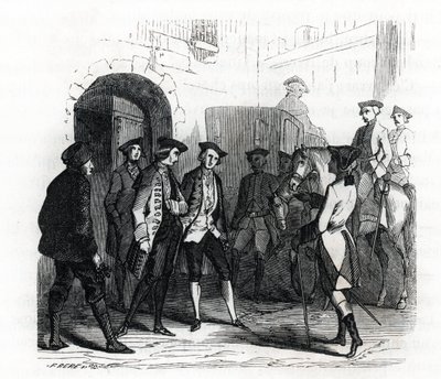 Więźniowie z Vincennes zostali przeniesieni do więzienia Bastylii w 1784 r. – (rycina) 1846 r. autorstwa French School