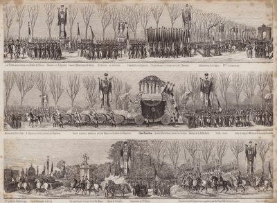 Procesja na pogrzeb Napoleona, Paryż, 1840 autorstwa French School