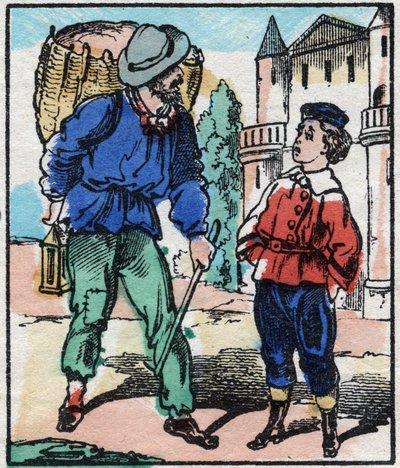 Szmata. Grawerowanie w „”La chanson des metier””. Obrazowanie epinal, koniec XIX wieku. Prywatna kolekcja autorstwa French School