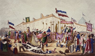 Szczątki przesądu wciągnięte na Zjazd, listopad 1793 autorstwa French School