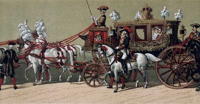 Orszak królewski na ślubie króla Hiszpanii Alfonsa XII (1857-1885) i Marii Krystyny de Teschen (1858-1929) w 1879 r. (obraz) autorstwa French School