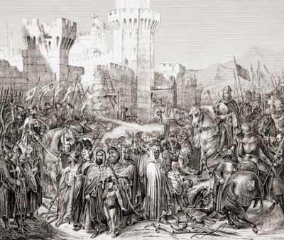 Poddanie Akki Filipowi II francuskiemu, zwanemu Filipem Augustem, podczas III krucjaty, z L