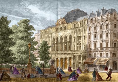 Teatr chodu w Paryżu w 1862 roku. autorstwa French School