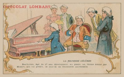 Młody Beethoven przy fortepianie autorstwa French School