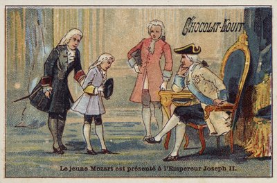 Młody Mozart zostaje przedstawiony cesarzowi Józefowi II autorstwa French School