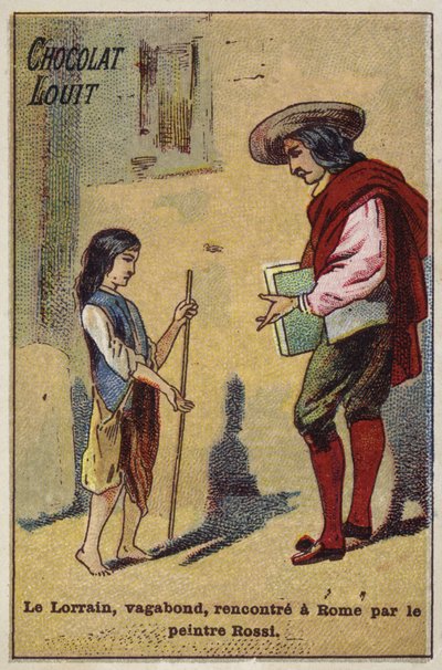 Młody włóczęga Claude Lorrain spotyka w Rzymie malarz Rossi autorstwa French School