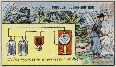 Termometr z alarmem temperatury minimalnej (chromolitho) autorstwa French School