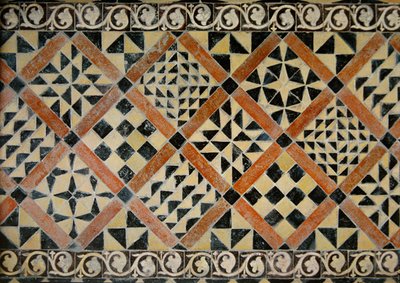 Kafle z kaplicy NMP (ceramiczne) autorstwa French School
