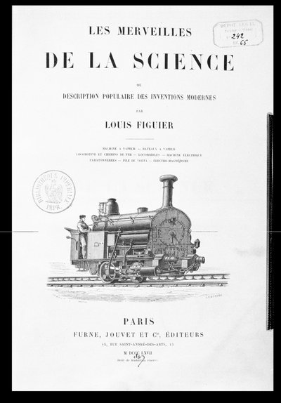 Strona tytułowa The Wonders of Science Louisa Figuiera (1819-94), wydanej przez Furne i Jouvet, 1867 autorstwa French School