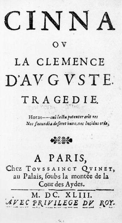 Strona tytułowa Cinna ou la Clemence dAuguste Pierre