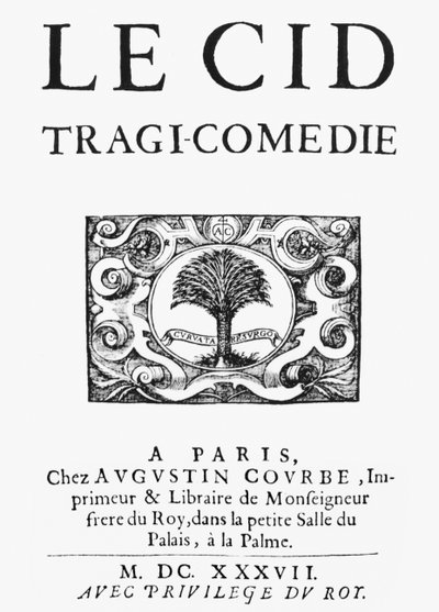 Strona tytułowa Le Cid (1637) Pierre