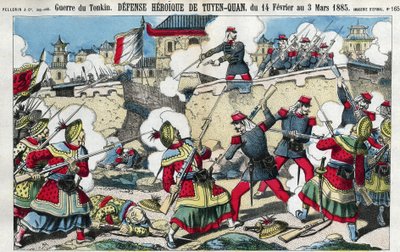 Wojna Tonkińska: obrona Tuyen Quan (Tuyen-Quan), Wietnam od 14 lutego do 3 marca autorstwa French School