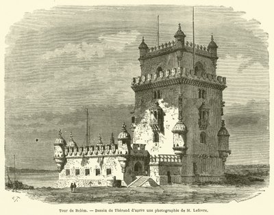 Tour de Belem (grawerowanie) autorstwa French School