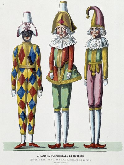 Zabawki Pierwszego Cesarstwa: Arlekin, Bobèche autorstwa French School