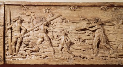 Handel drewnem z Brazylii, ok. 1550 (drewno) autorstwa French School