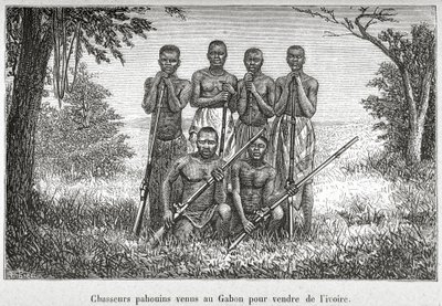 Tradycyjny strój rdzennej ludności Gabonu, ilustracja z „L