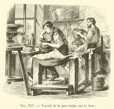 Obróbka porcelany na tokarce (grawerowanie) autorstwa French School
