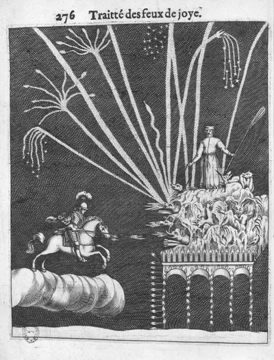 Traktat o ogniskach, ilustracja z Praktyki wojny Francois Malthus, Paryż, 1656 autorstwa French School
