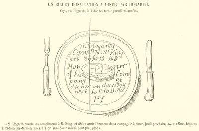 Zaproszenie na kolację Hogartha (grafika) autorstwa French School
