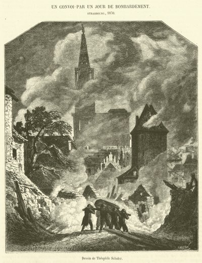 Konwój-Dzień bombardowania (rycina) autorstwa French School