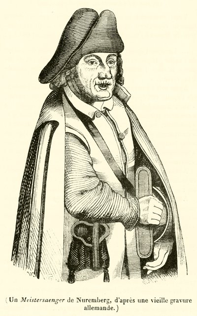 Un Meistersaenger de Norymberga (grafika) autorstwa French School