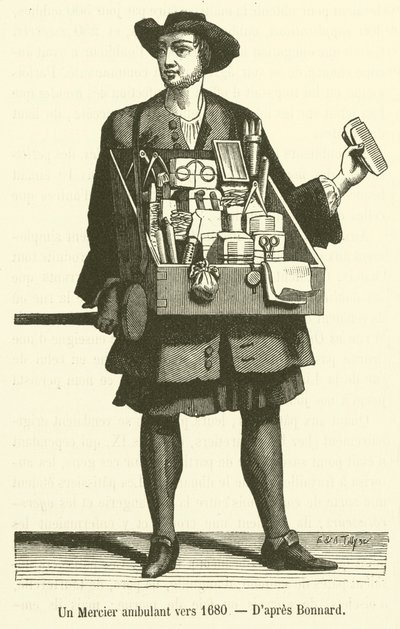 Miłosierny wędrowny ok. 1680 r. (rycina) autorstwa French School