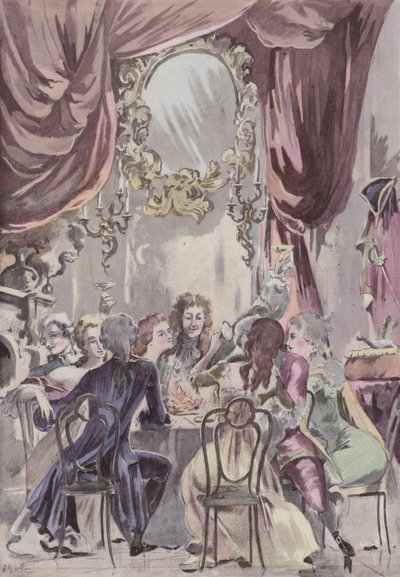 Wieczerza Regenta w Palais-Royal autorstwa French School