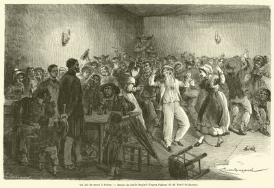 Bal de noces a Salers (Grawerowanie) autorstwa French School