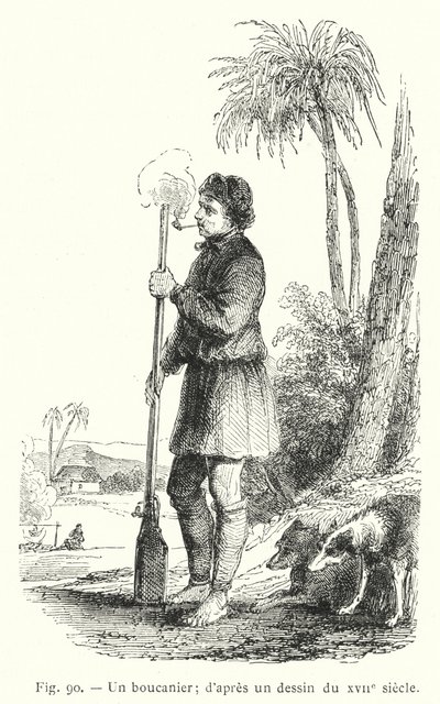 korsarz; po rysunku z XVII wieku (grafika) autorstwa French School