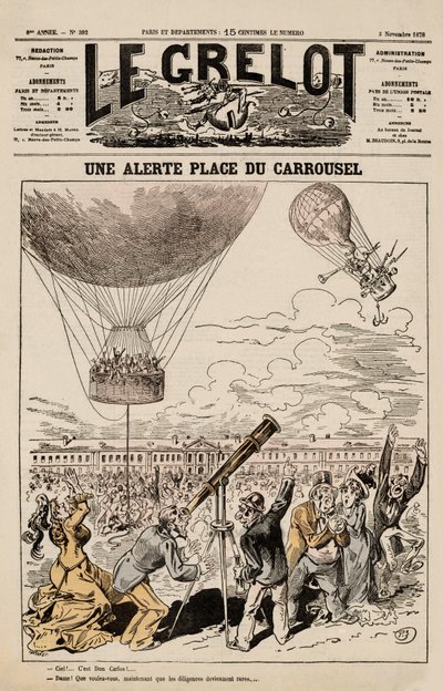 An Alert, Place du Carrousel, z Le Grelot, 3 listopada autorstwa French School