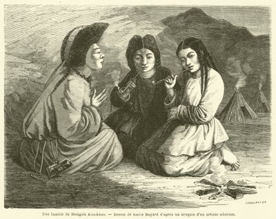 Rodzina Khalkha Mongołów (rycina) autorstwa French School