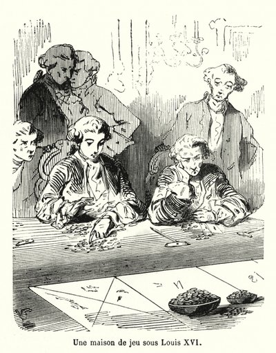 Dom hazardowy za Ludwika XVI (grafika) autorstwa French School