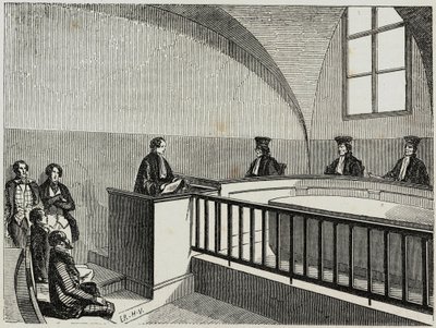 Zjednocz je w szkole prawa w Paryżu - Grawerowanie w „Tableau-de-Paris” Edmonda Texiera 1852 autorstwa French School