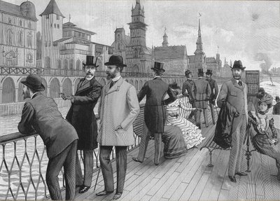 Wystawa Powszechna 1900 w Paryżu: ulica narodów. autorstwa French School