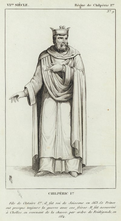 VI Siecle, Regne de Chilperic Ier, Chilperic Ier (rycina) autorstwa French School