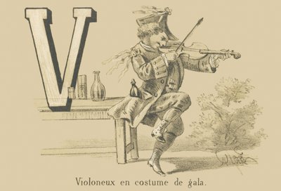 V: Skrzypek w kostiumie galowym autorstwa French School